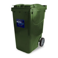 Сміттєвий бак Europlast пластиковий чорний 360 л Зелений