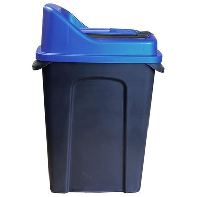 Бак для сортування сміття Planet Re-Cycler 50 л чорний - синій (папір)