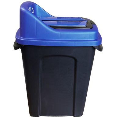 Бак для сортування сміття Planet Re-Cycler 70 л чорний - синій (папір)