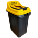Бак для сортування сміття Planet Re-Cycler 70 л чорний - жовтий (пластик)