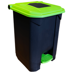 Бак для сміття з педаллю Planet 50 л чорний - зелений