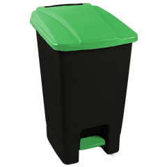 Бак для сміття з педаллю Planet 70 л чорний - зелений